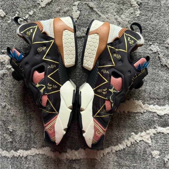 Reebok x Power Rangers Instapump Fury 94 Black Ruscly Gold Size 7 - Picture 9 of 16